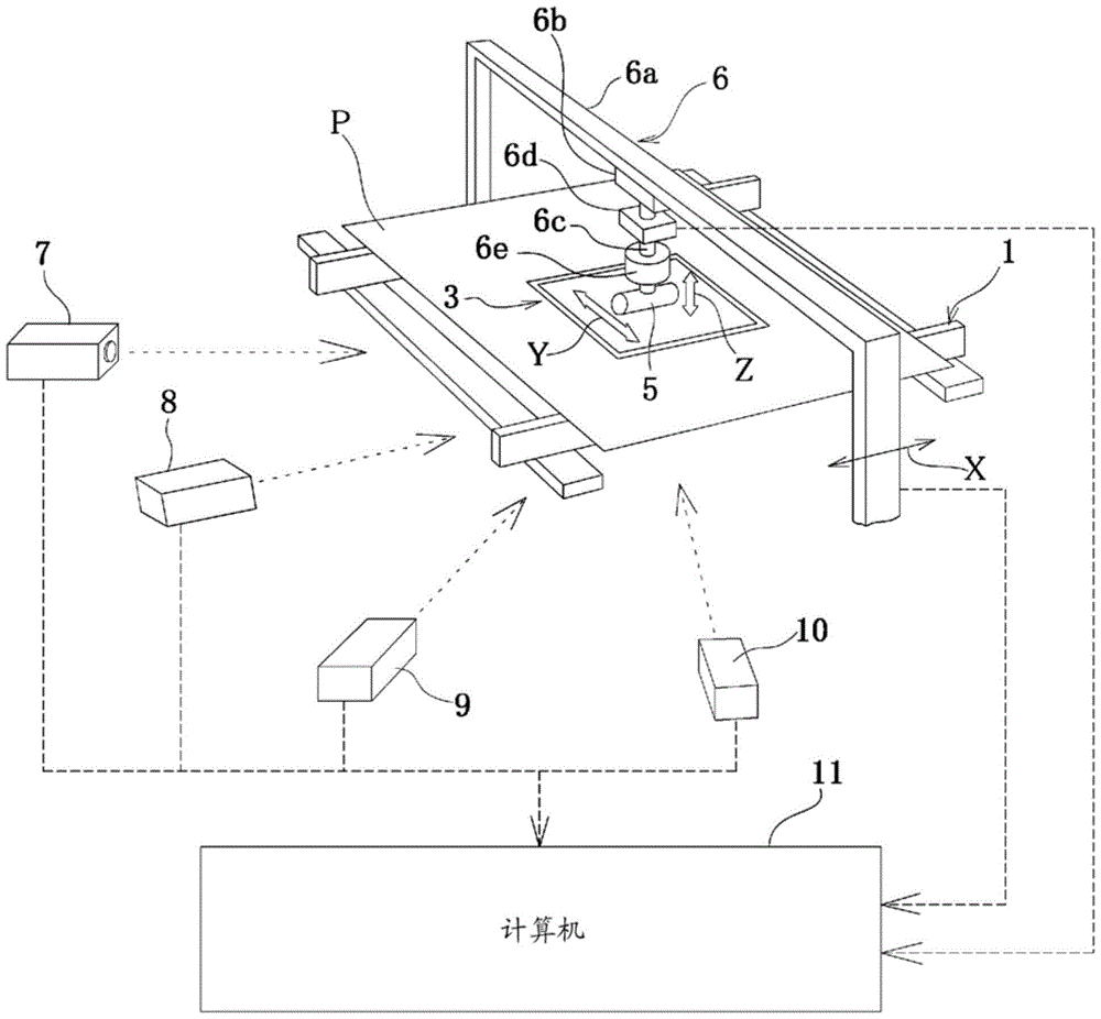 Method and device for measuring dynamic tensile rigidity of outer panels of motor vehicle components