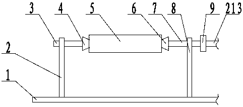 Energy-saving waterproof roll laying device for highways and tunnels