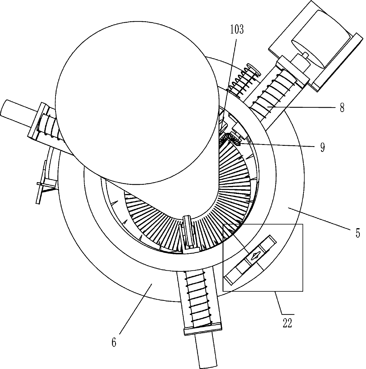 Firefighting pipe paint spraying device