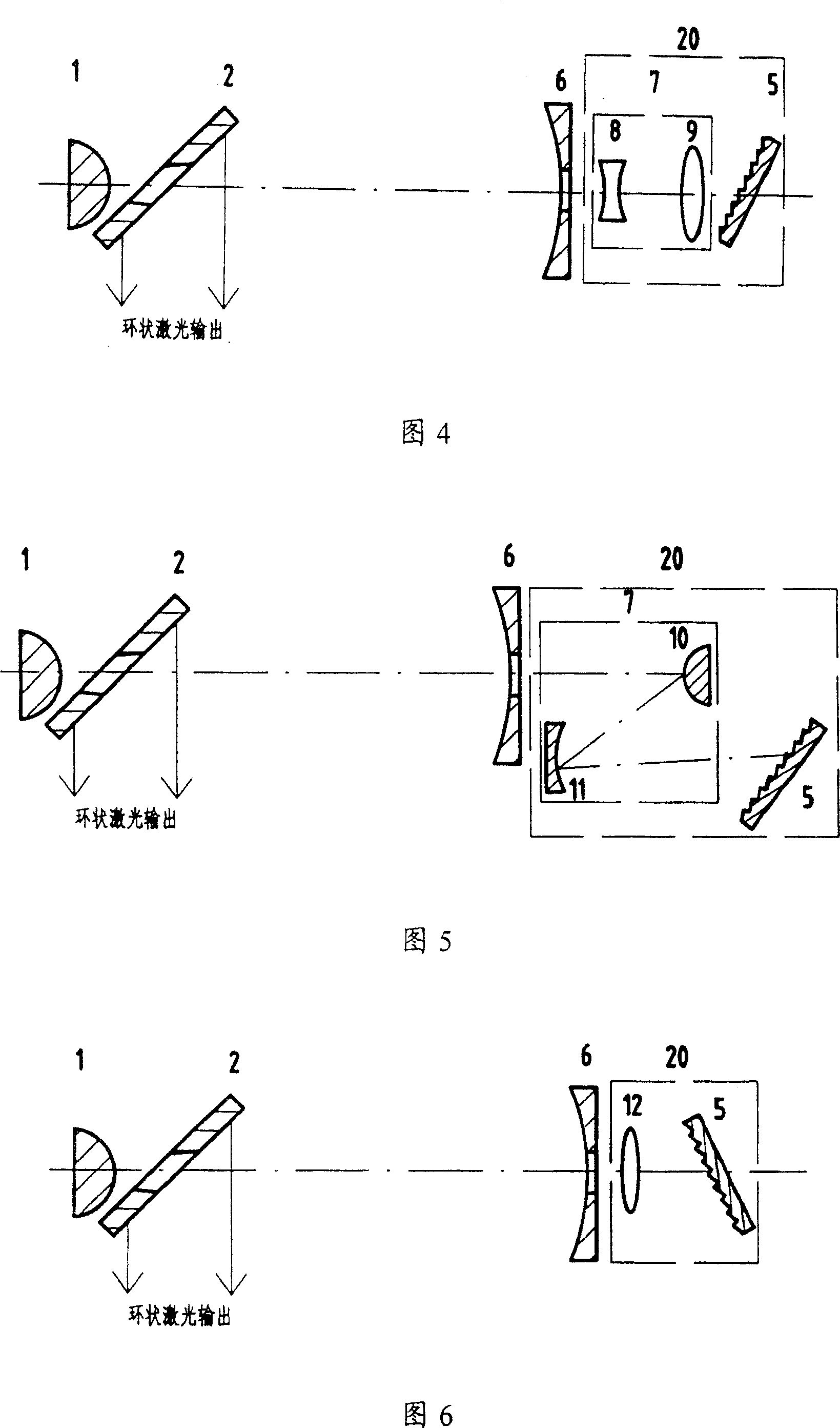 Unstable laser cavity tunned by grating