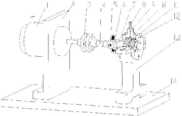 Pairing bearing vibration signal collection device