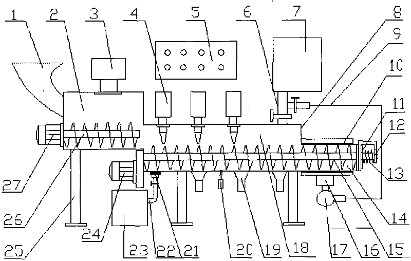 Tea microwave and ultrasonic wave combined dynamic countercurrent extraction method and equipment