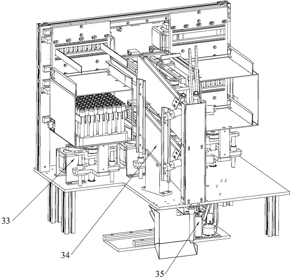 Test tube bar code pasting machine