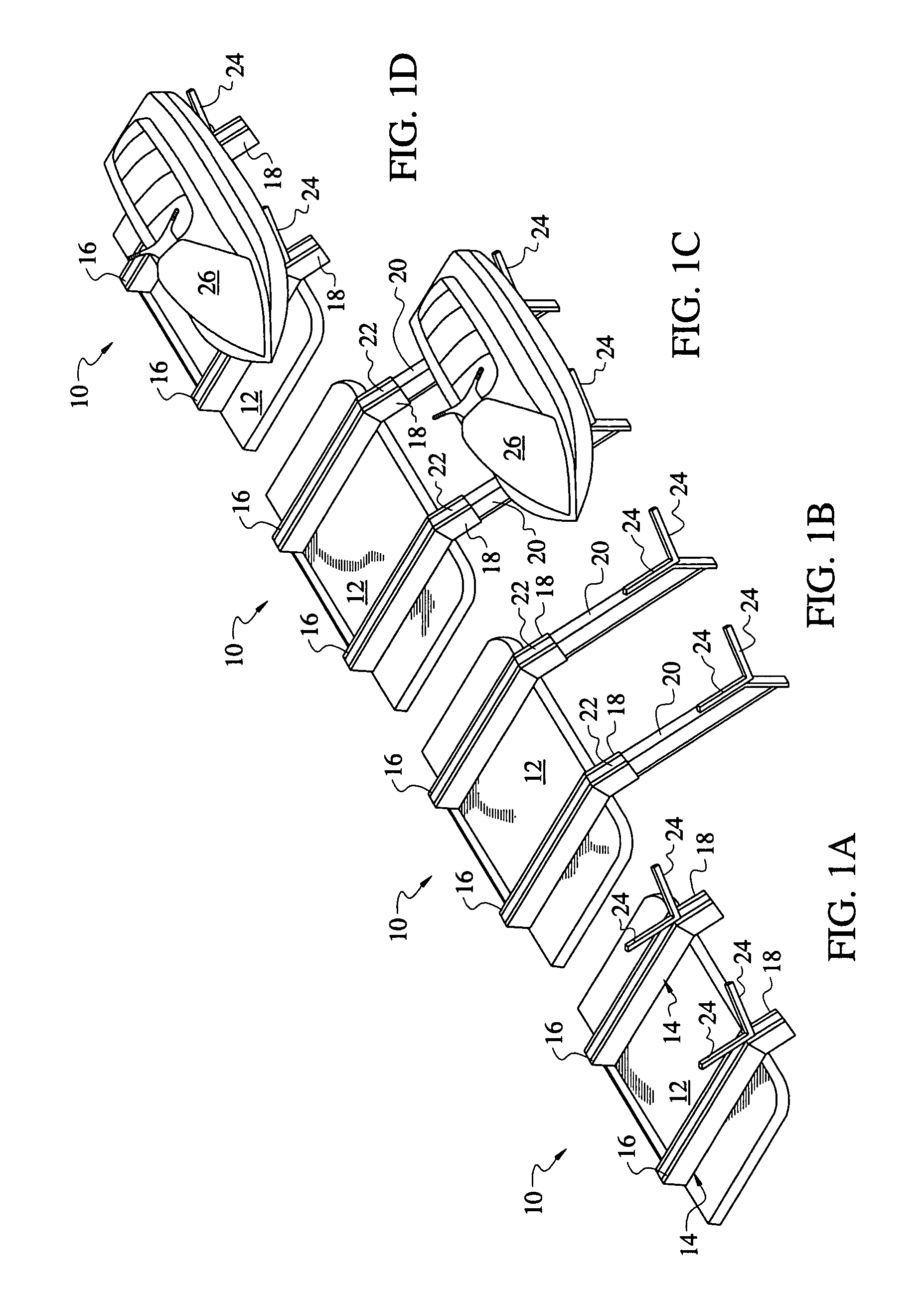 Davit system for lifting boats, jet skis, motorcycles and the like