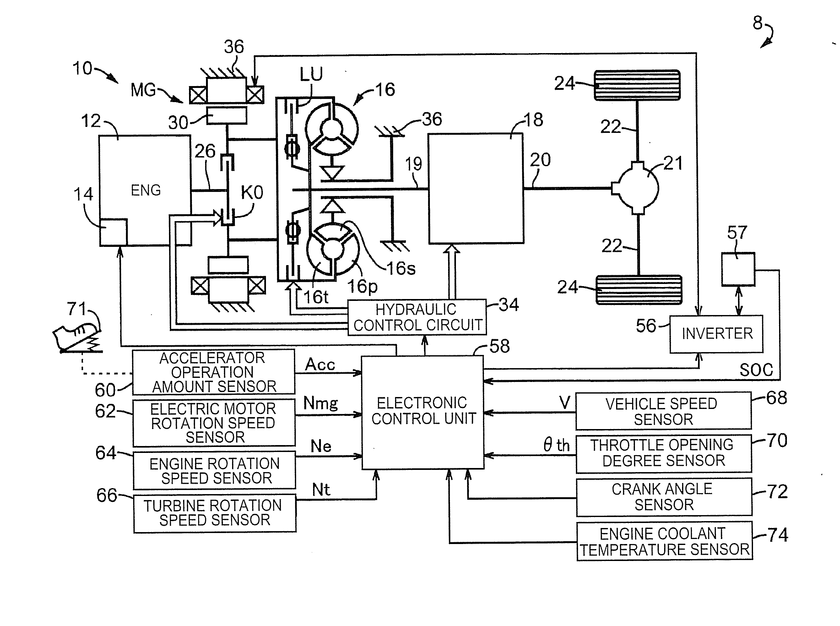 Control device and control method for vehicle