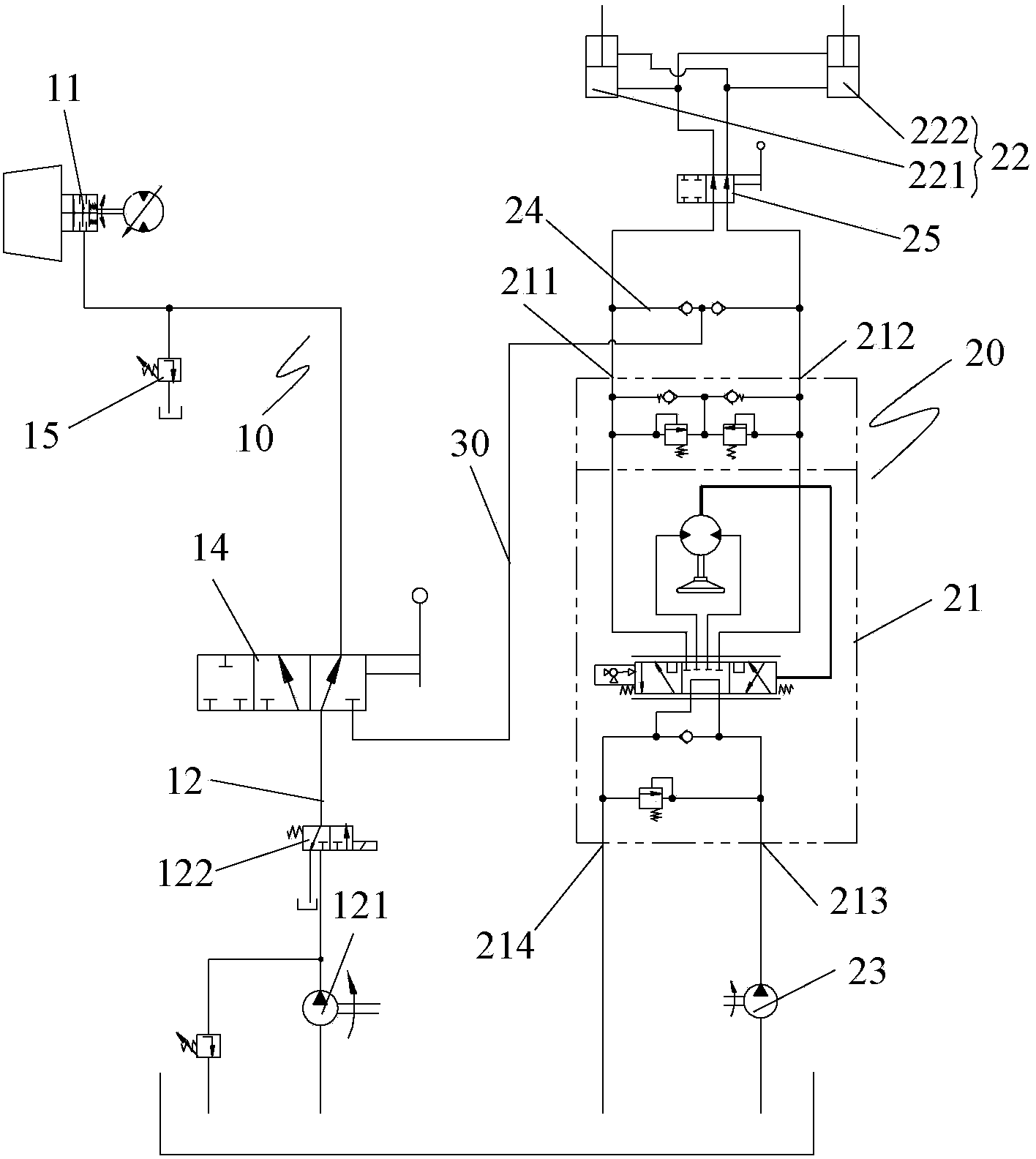 Hydraulic system and vehicle with same