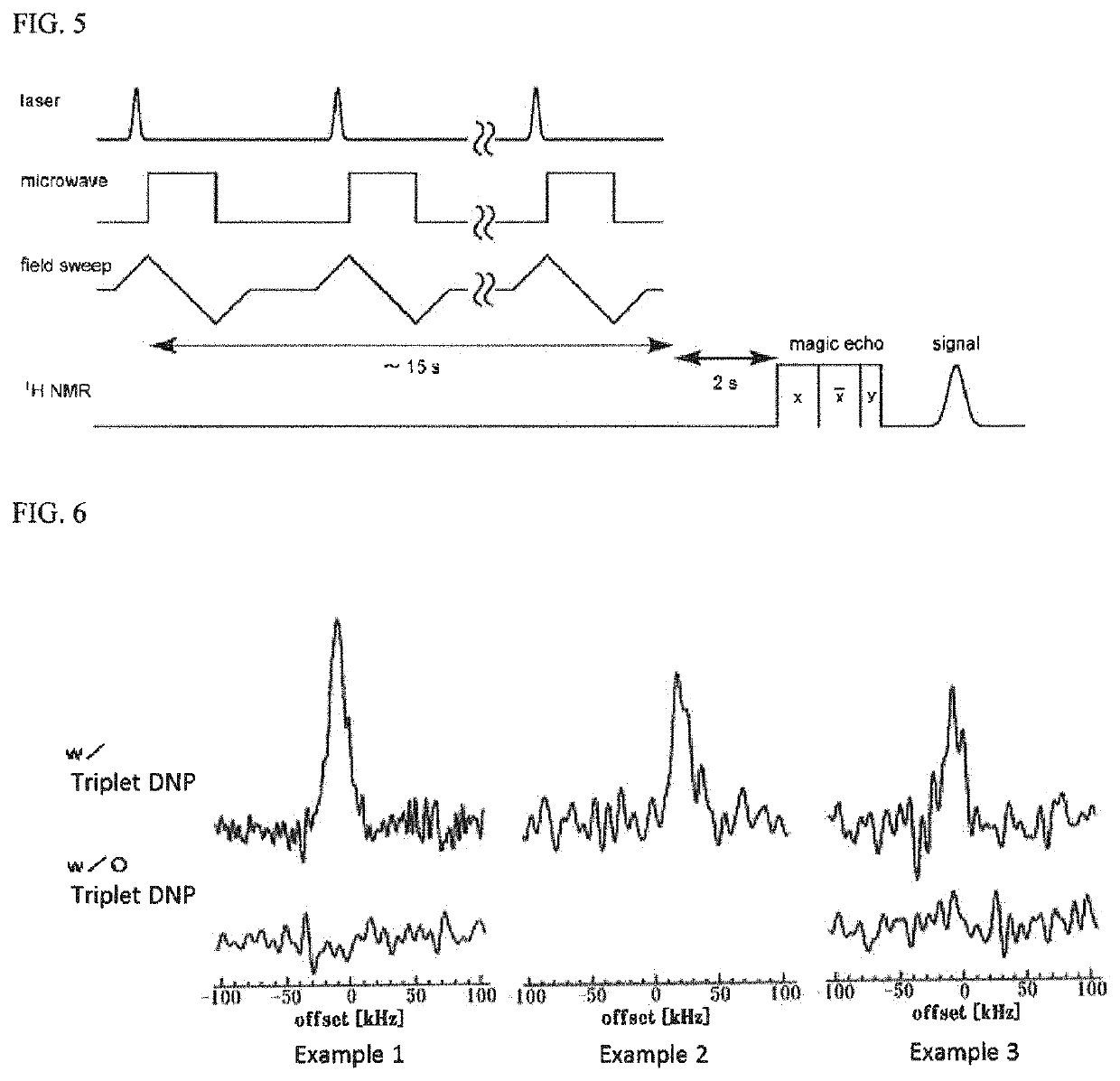 Nuclear spin polarization enhancing method through dynamic nuclear polarization by using soluble pentacene