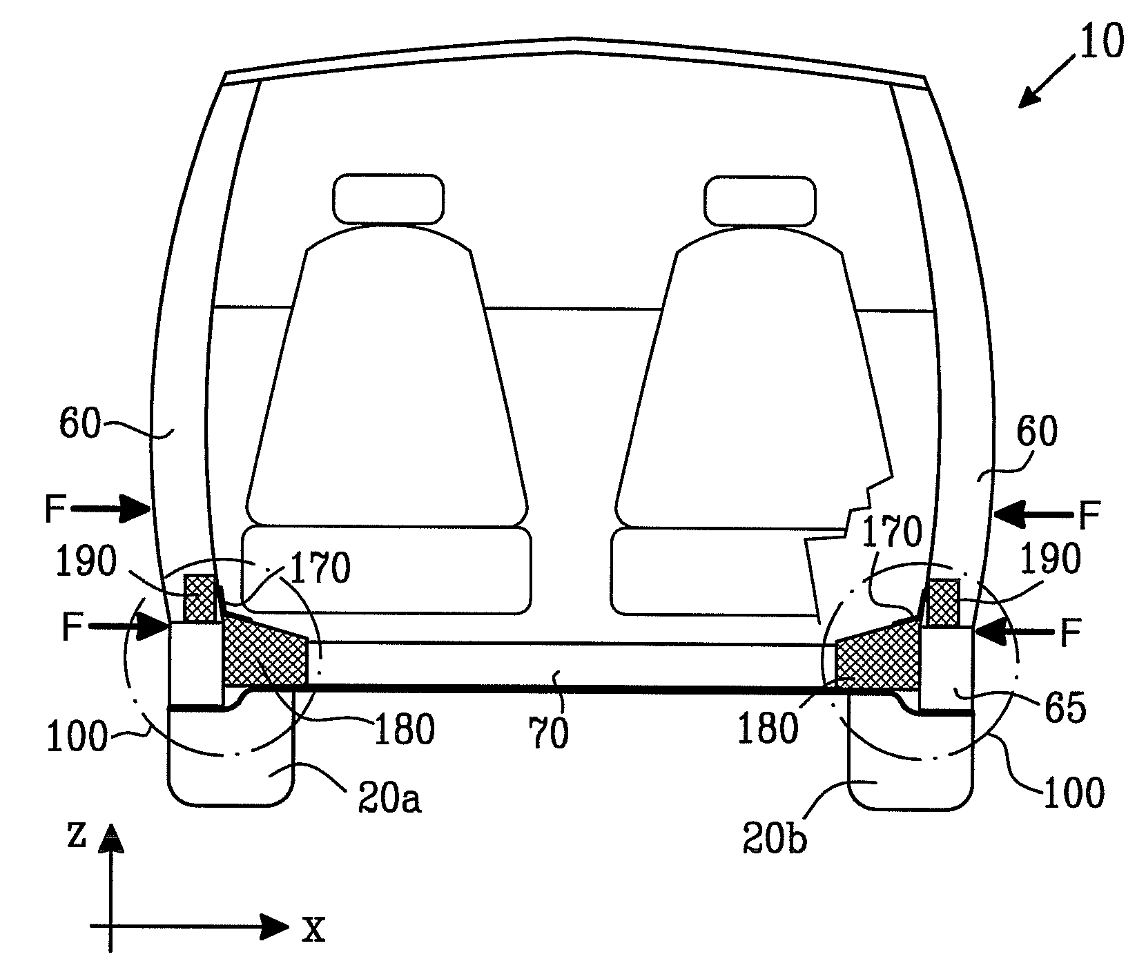 Impact Energy Absorption Block Arrangement