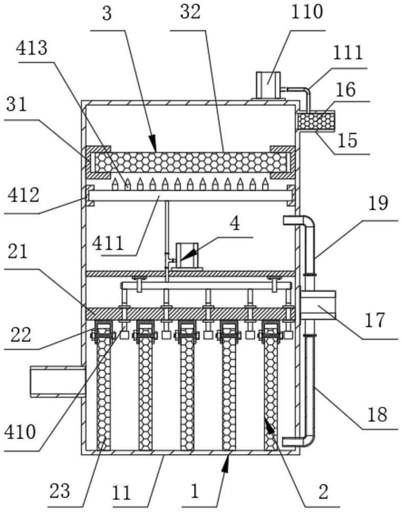 Catalytic cracking regeneration flue gas dry type desulfurization and denitrification dust removal system