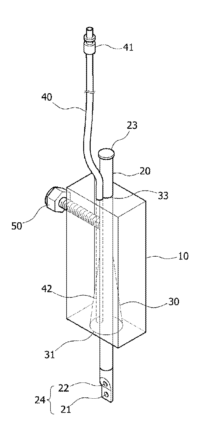 Fixing device for inhalation anesthesia of rodents