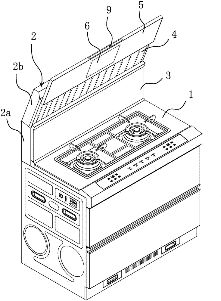 Linkage device of integrated stove with improved structure