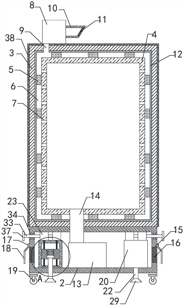 Movable distribution box with good heat dissipation effect