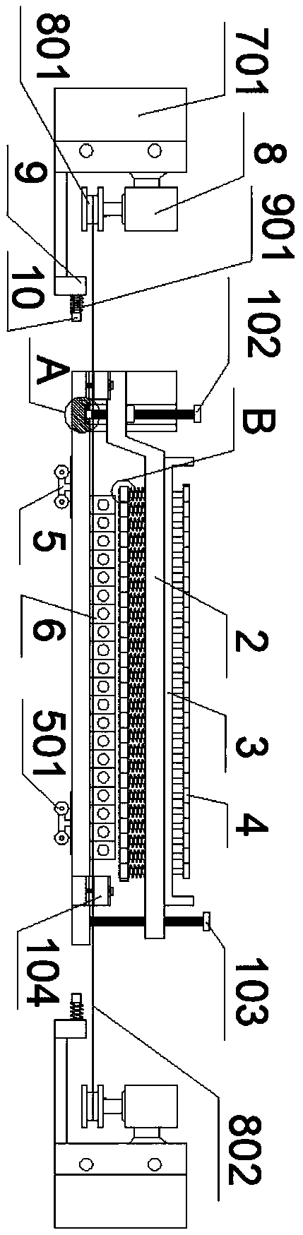 Delivery device with clamping function for production of electronic connectors