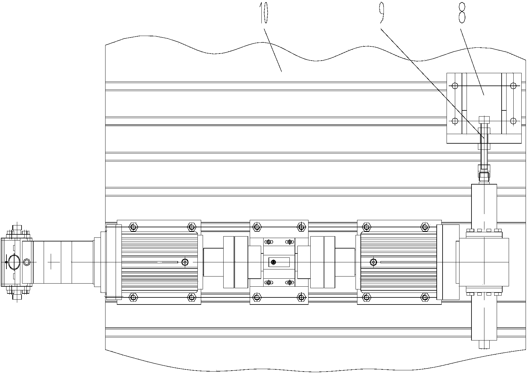 Hydraulic motor starting performance testing device and method