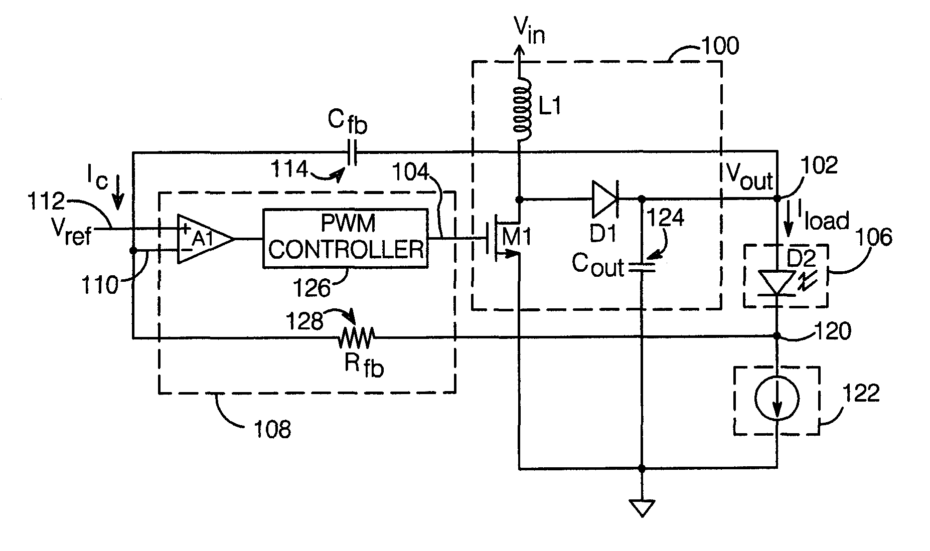 Switching power converter with controlled startup mechanism