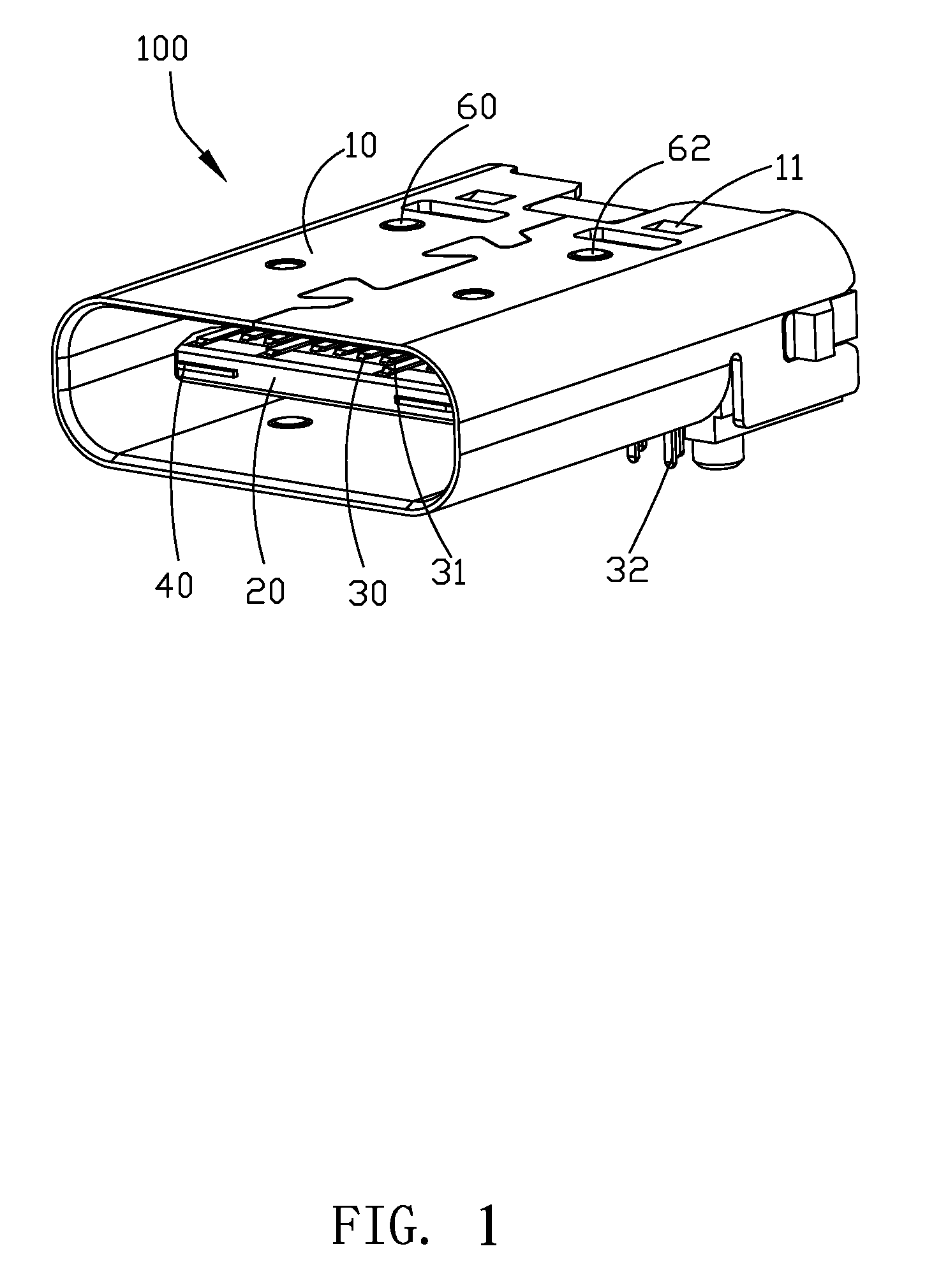 Electrical connector having a metallic inner shell between a metallic outer shell and an insulative housing