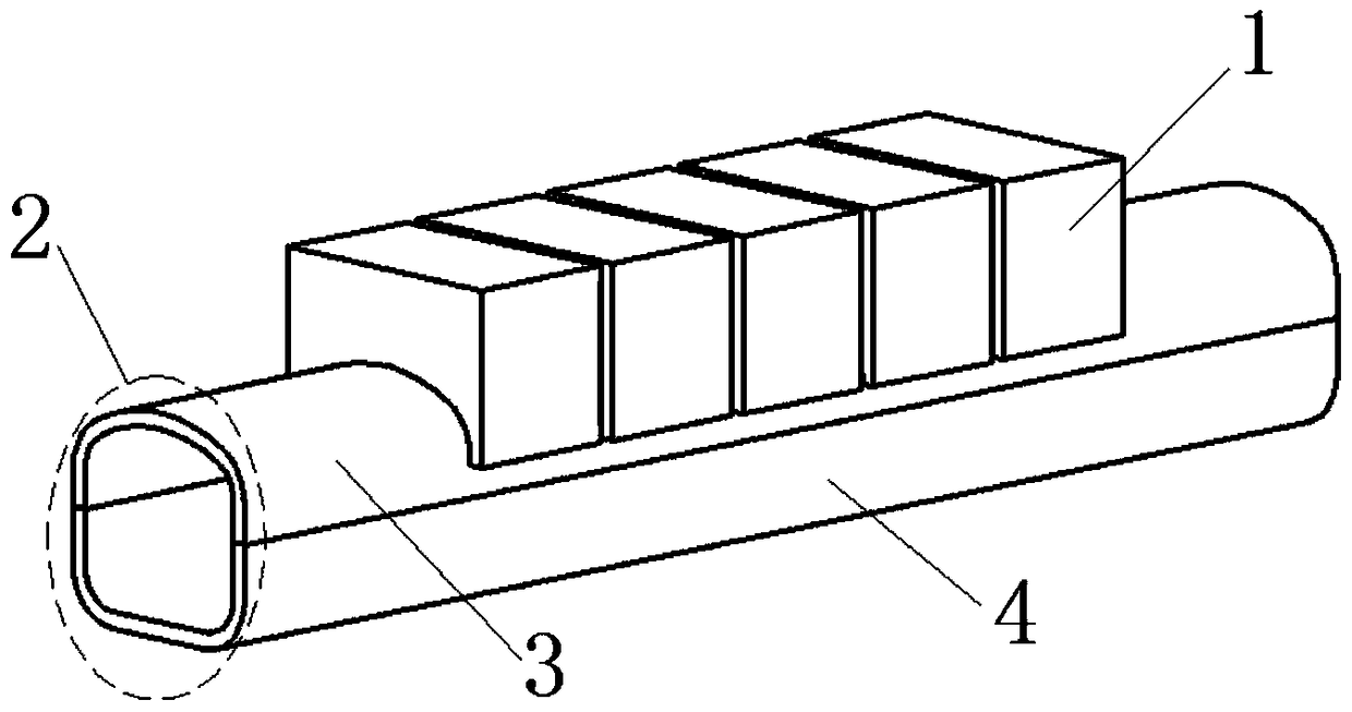 A fusion reactor tungsten divertor structure based on high temperature molten salt cooling