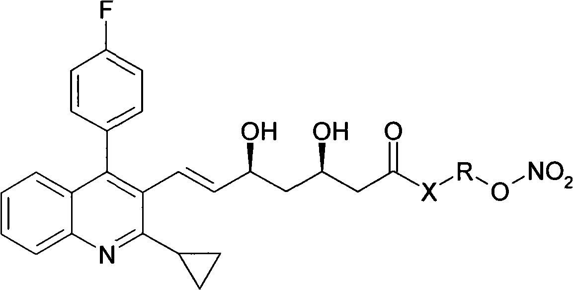 Novel pitavastatin nitryl ester derivant