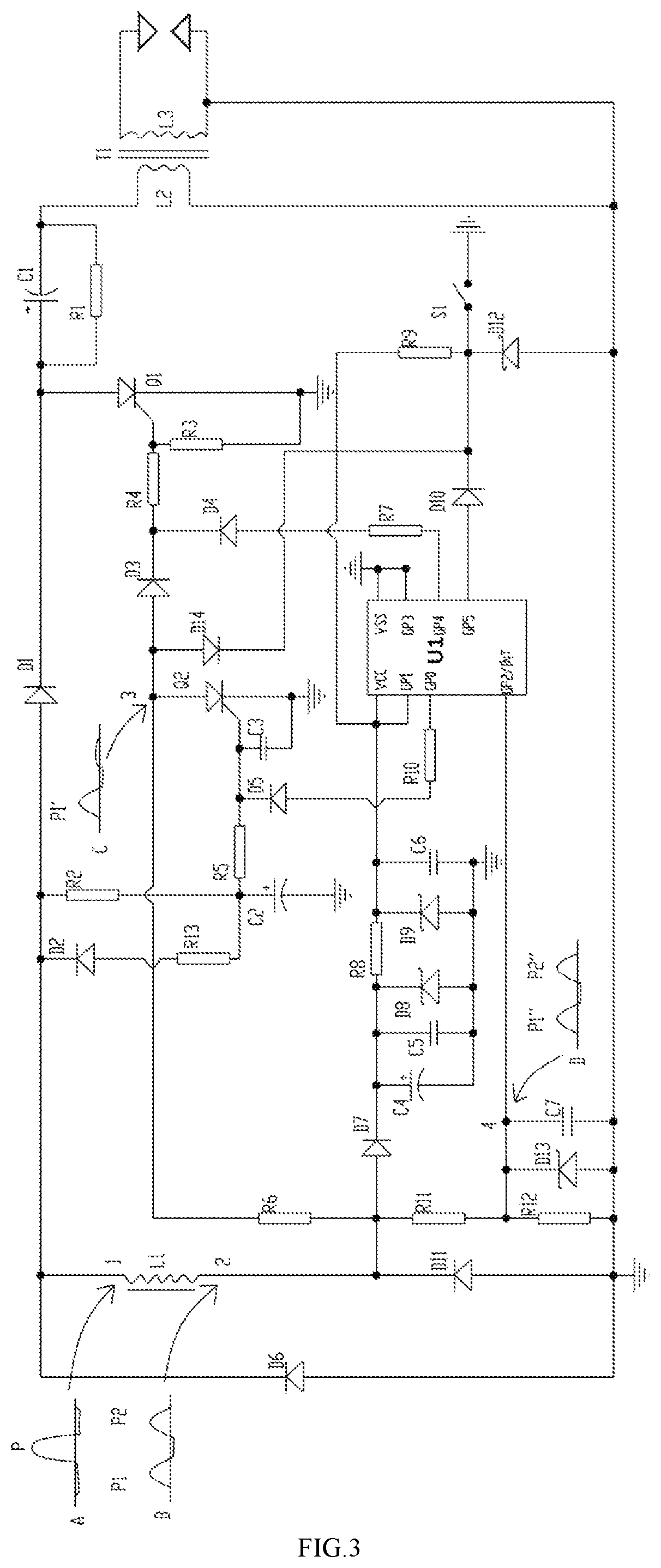 Combined analog-digital gasoline engine ignition method and device