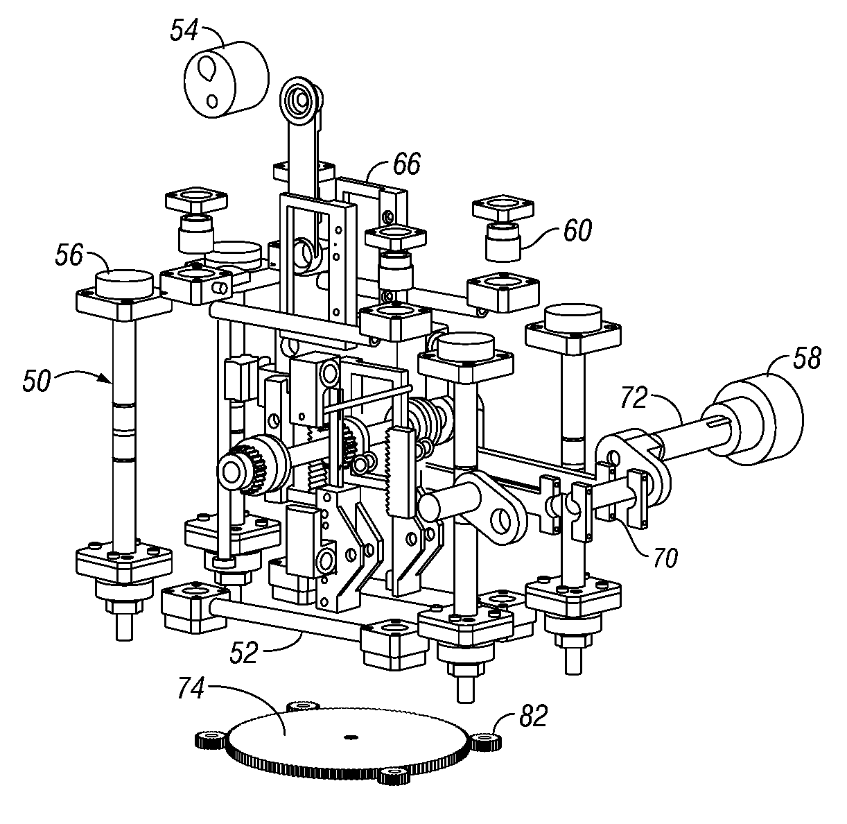 Geared, continuously variable speed transmission