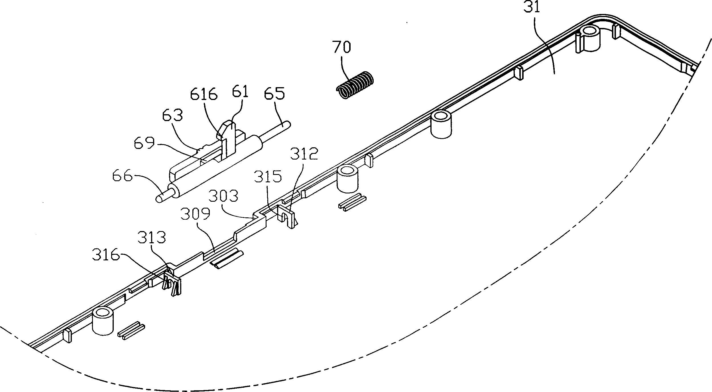 Notebook computer upper cover locking device