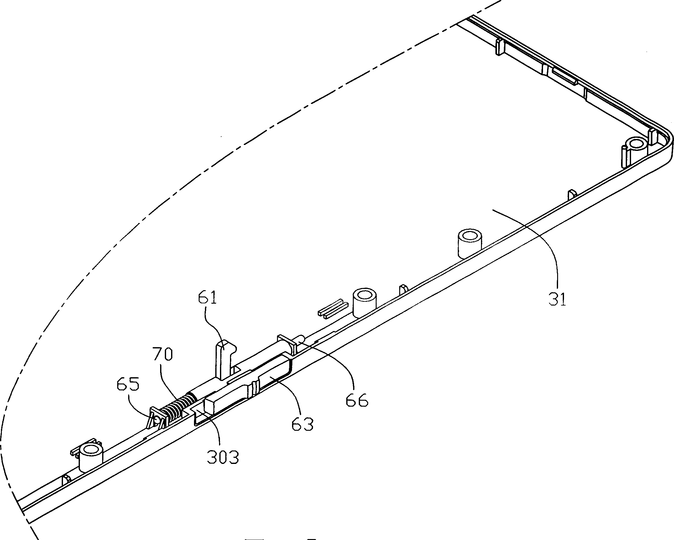 Notebook computer upper cover locking device