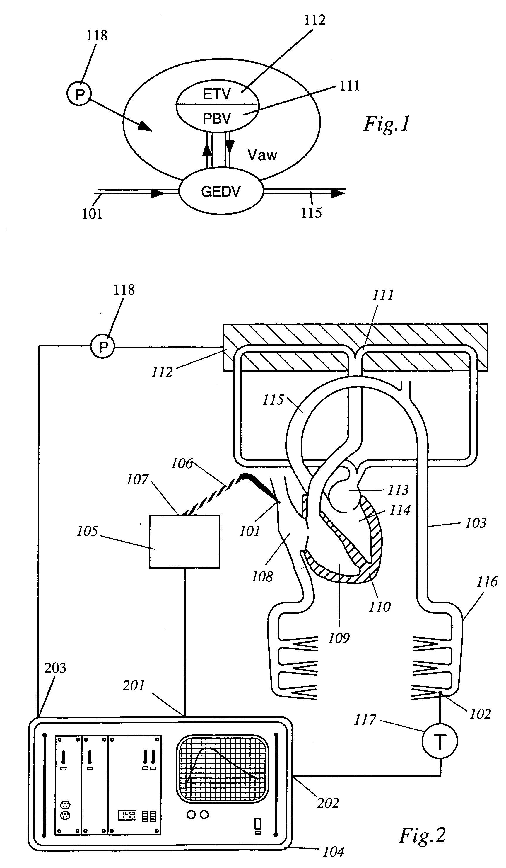 Apparatus, computer system and computer program for determining intrathoracic blood volume and other cardio-vascular parameters