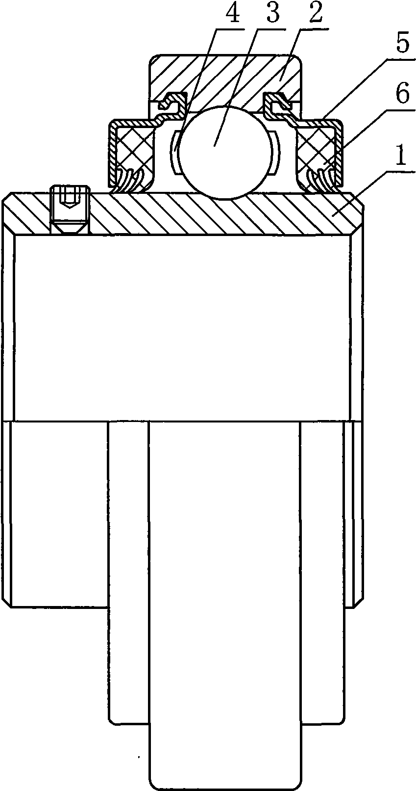 Insert bearing with tooth-shaped sealing cover