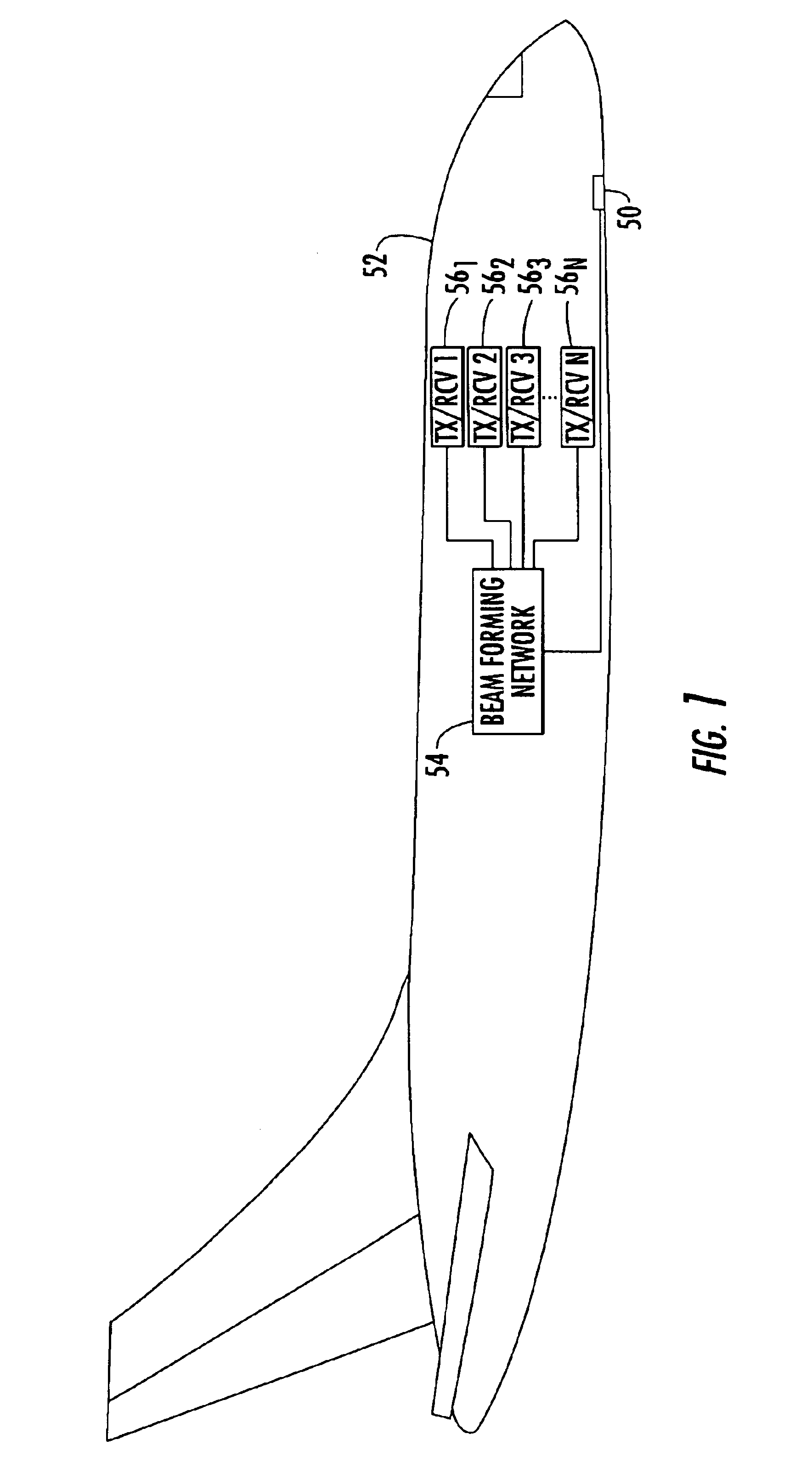 Multiband radially distributed graded phased array antenna and associated methods