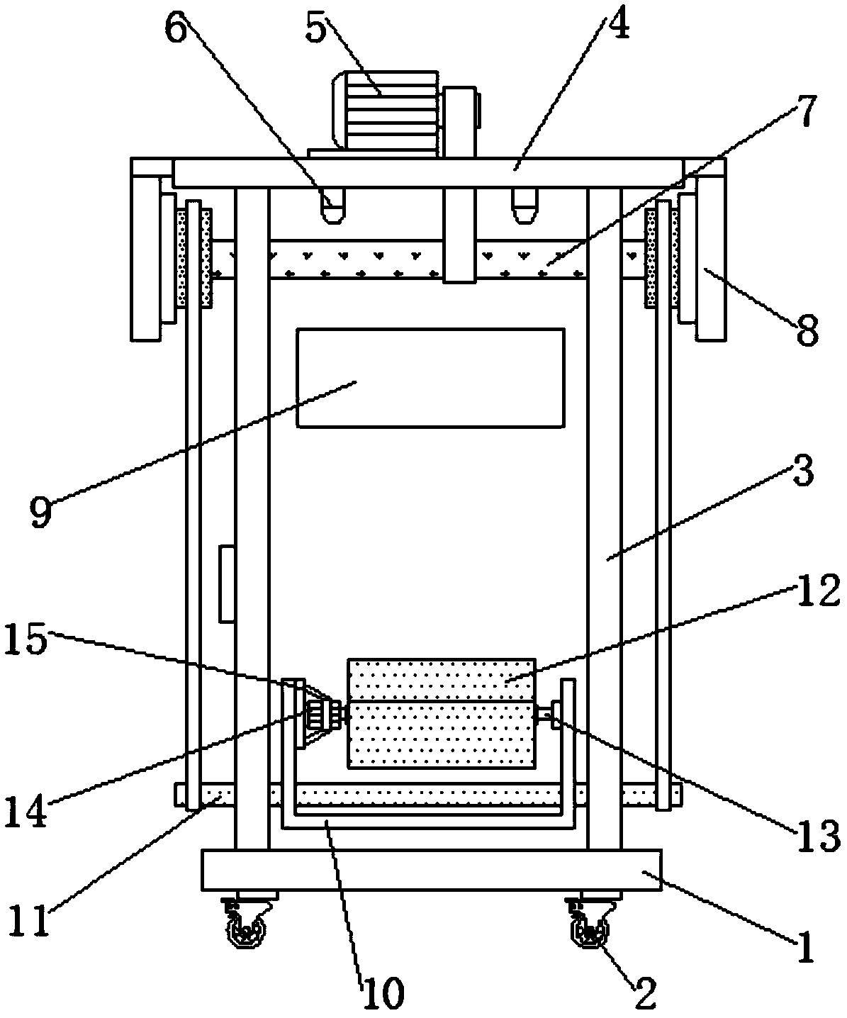 Automatic feeding device of shot blasting machine