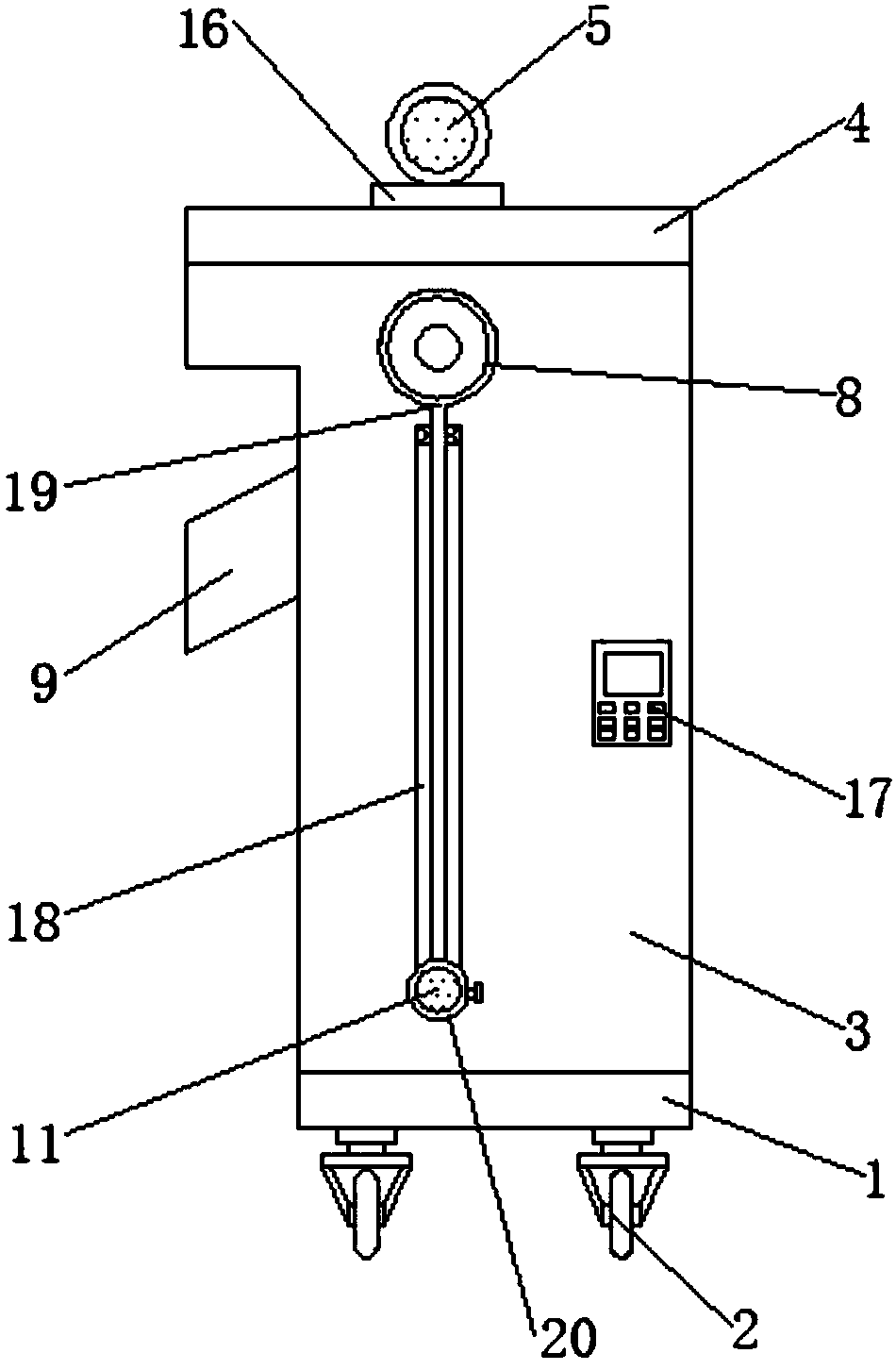 Automatic feeding device of shot blasting machine