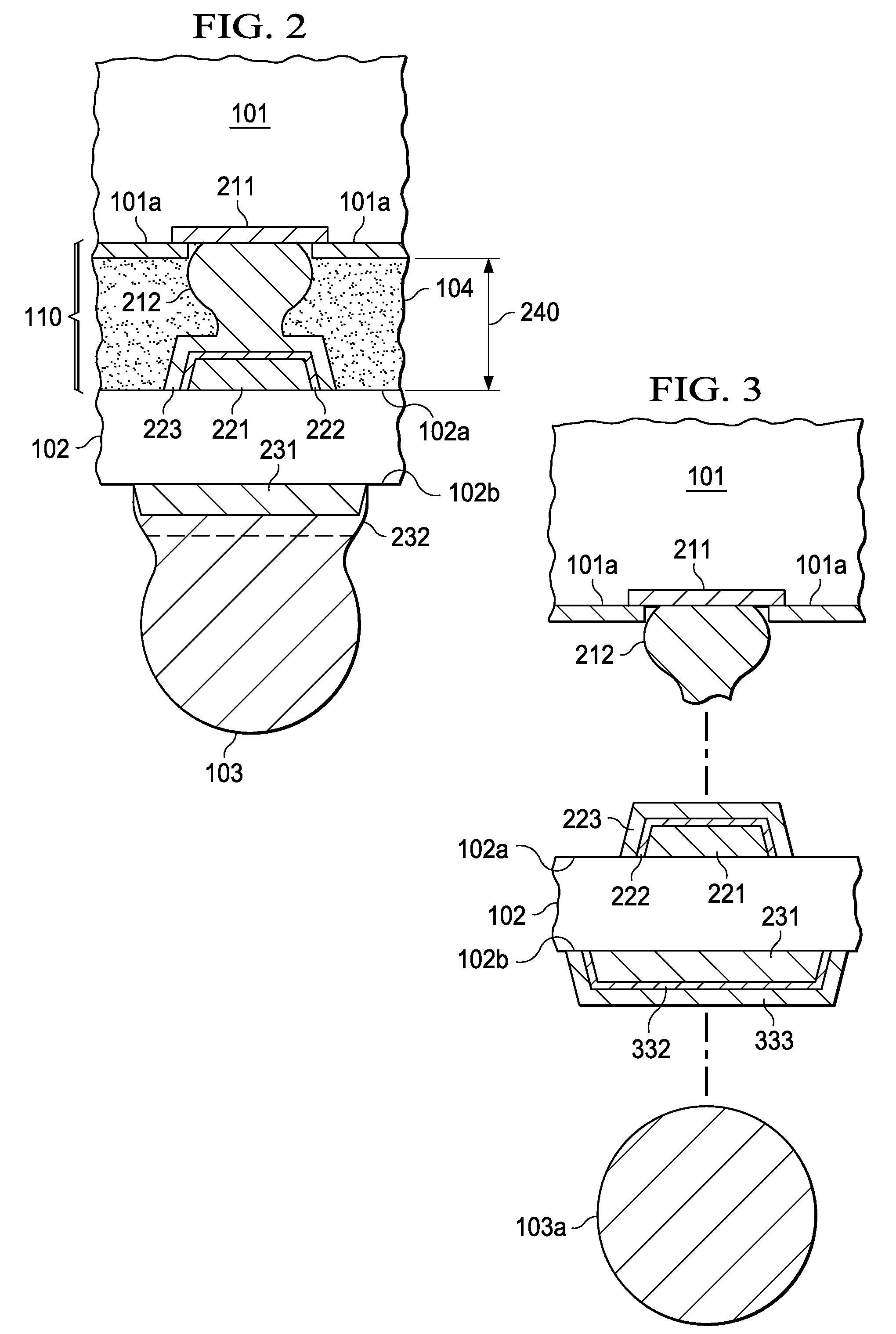 Semiconductor device having solder-free gold bump contacts for stability in repeated temperature cycles