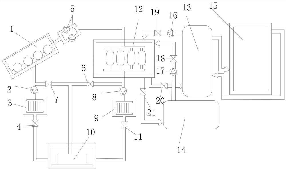 Solar double-adsorption-bed and enhanced mass recovery continuous circulation refrigerating system