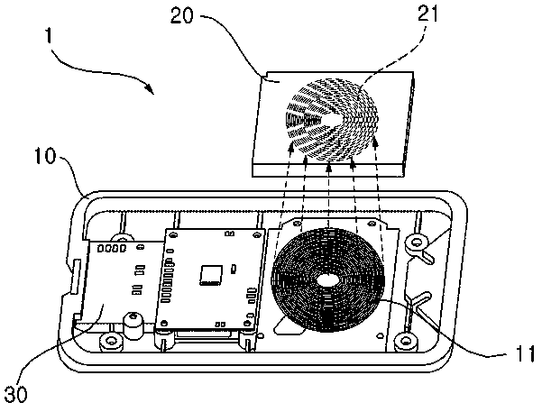 Vehicle central control box assembling body and wireless charge fixing device thereof