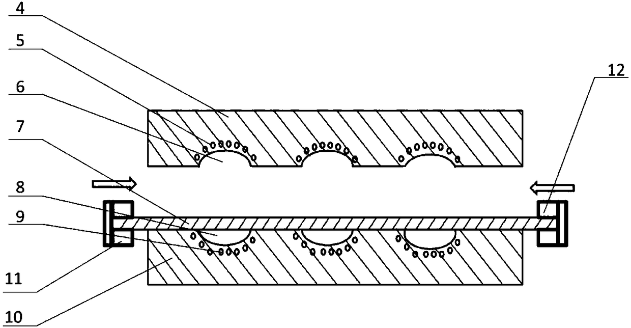 Manufacturing method of partial circular convex steel plate strip