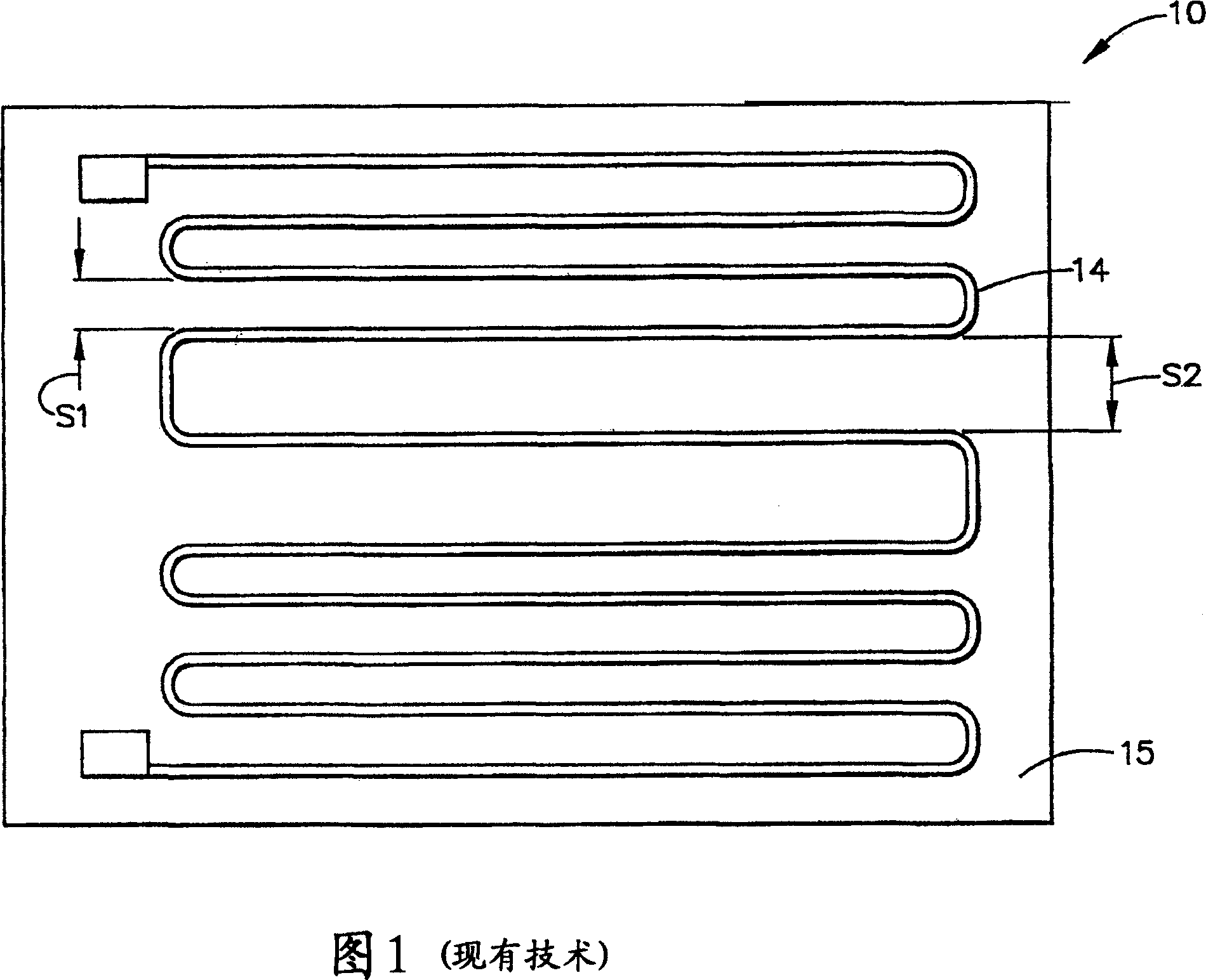 Variable watt density layered heater