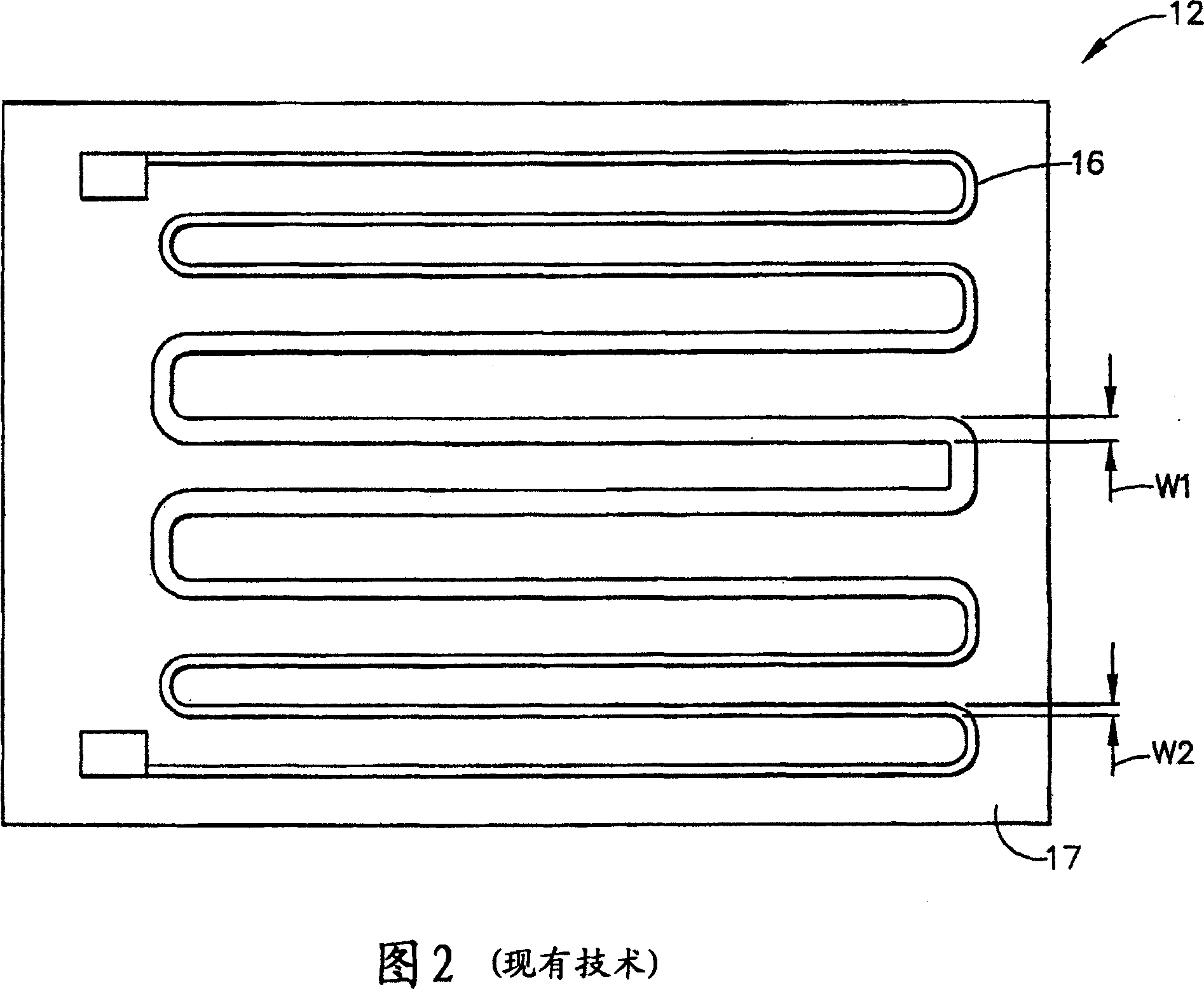 Variable watt density layered heater