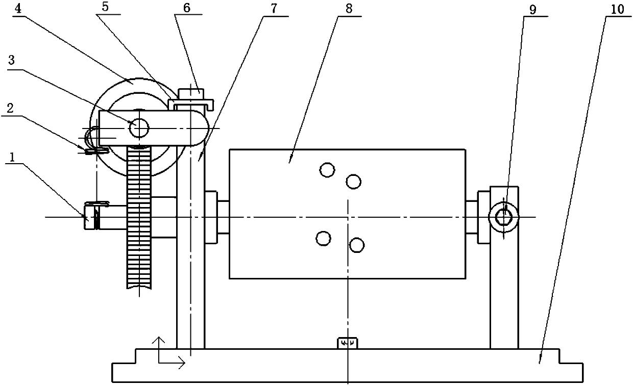 Airborne high-speed camera biaxial adjusting and supporting device