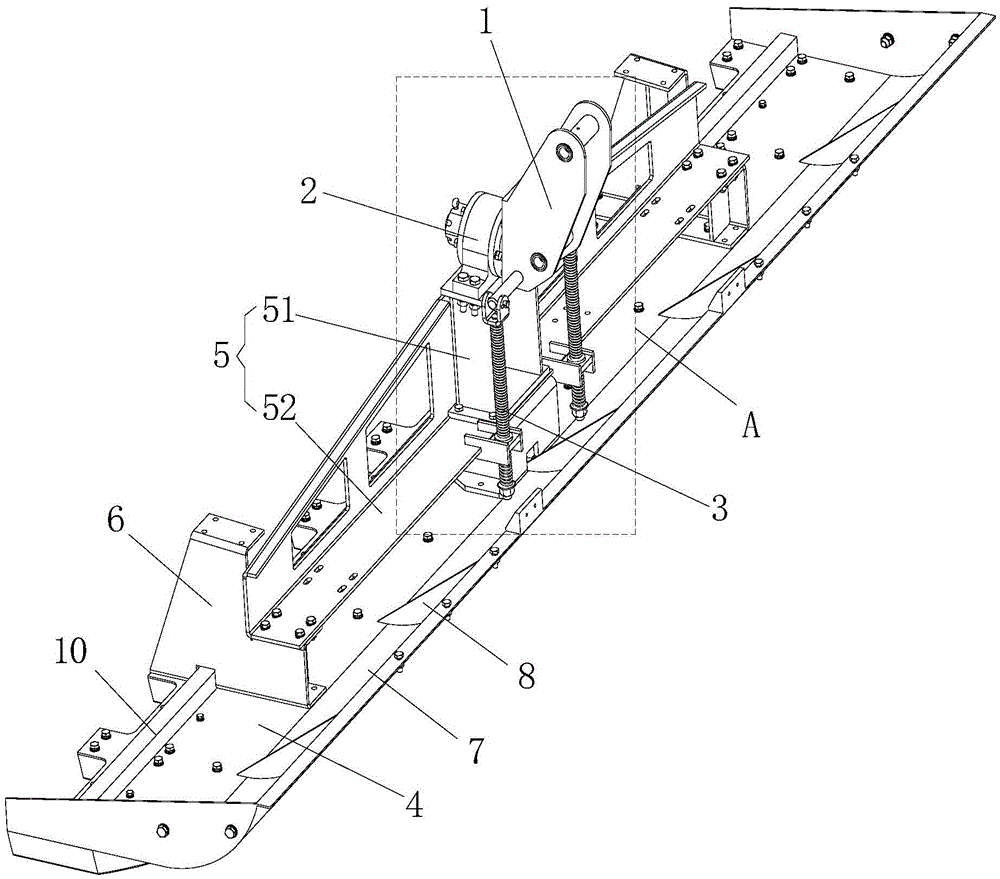 Field level profiling hooking system for rice direct seeding machine