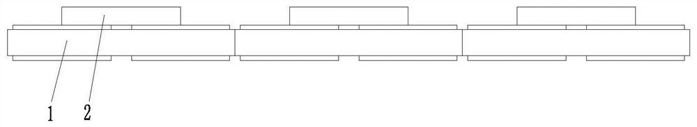 LED vacuum packaging process and vacuum pressing device