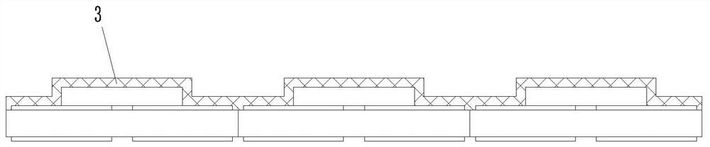 LED vacuum packaging process and vacuum pressing device