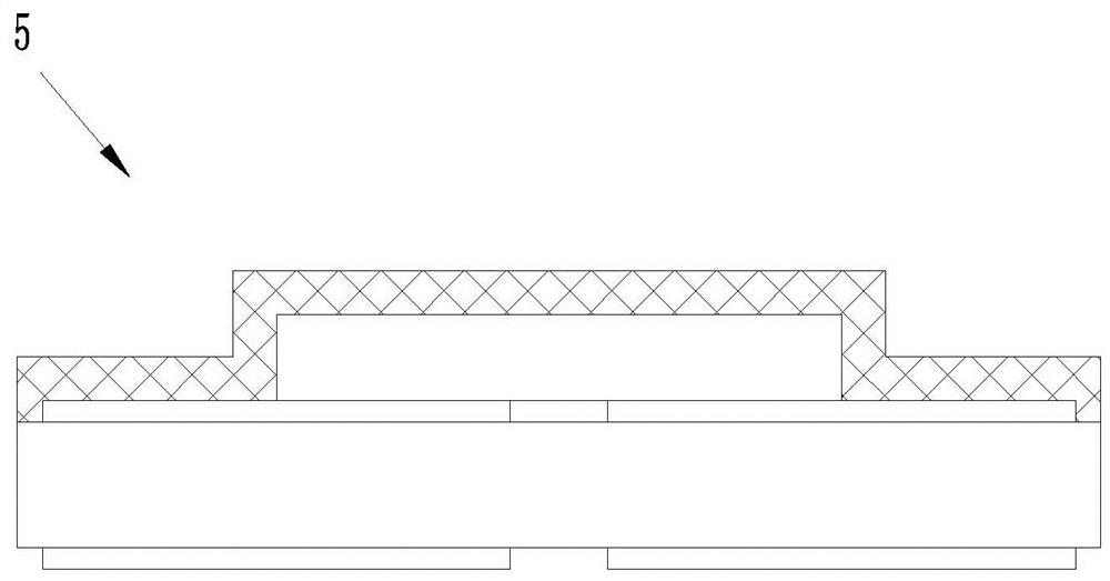 LED vacuum packaging process and vacuum pressing device