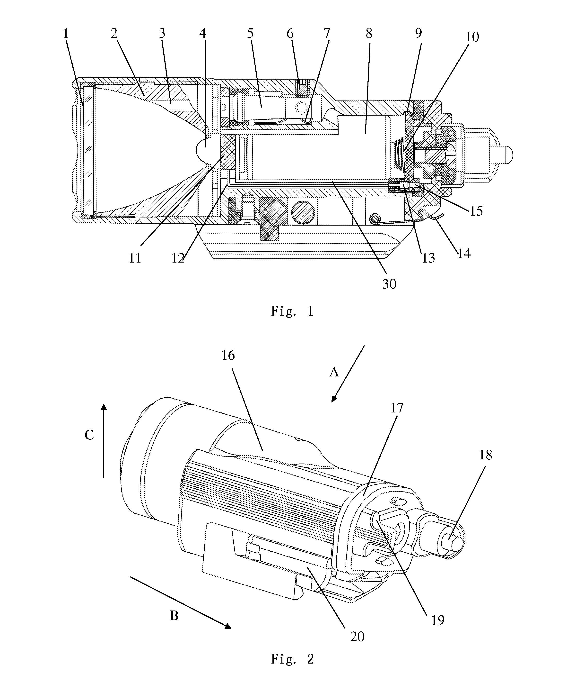 LED light laser sighting device