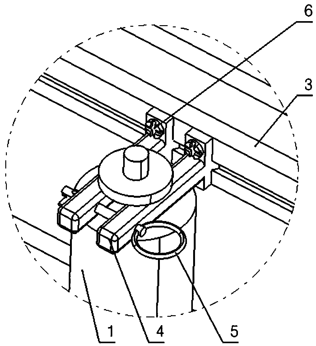 Rubber roller placing frame of printer