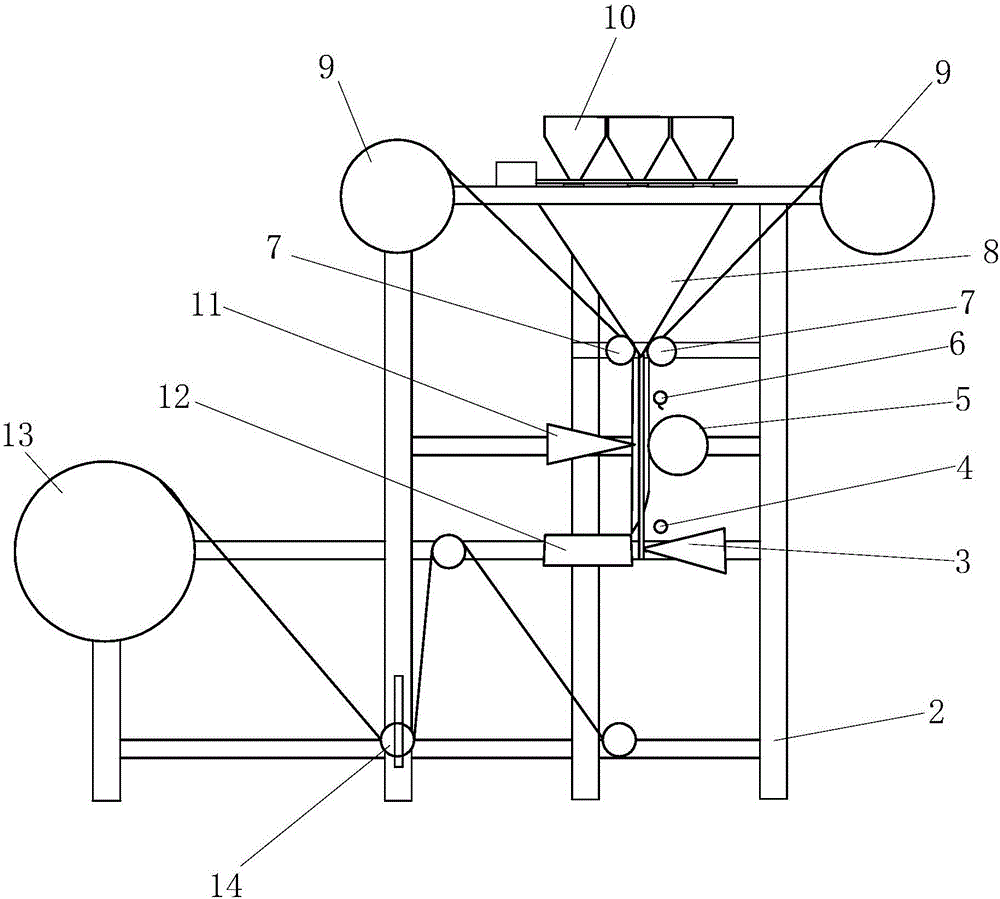 Soil-free turf and production device thereof