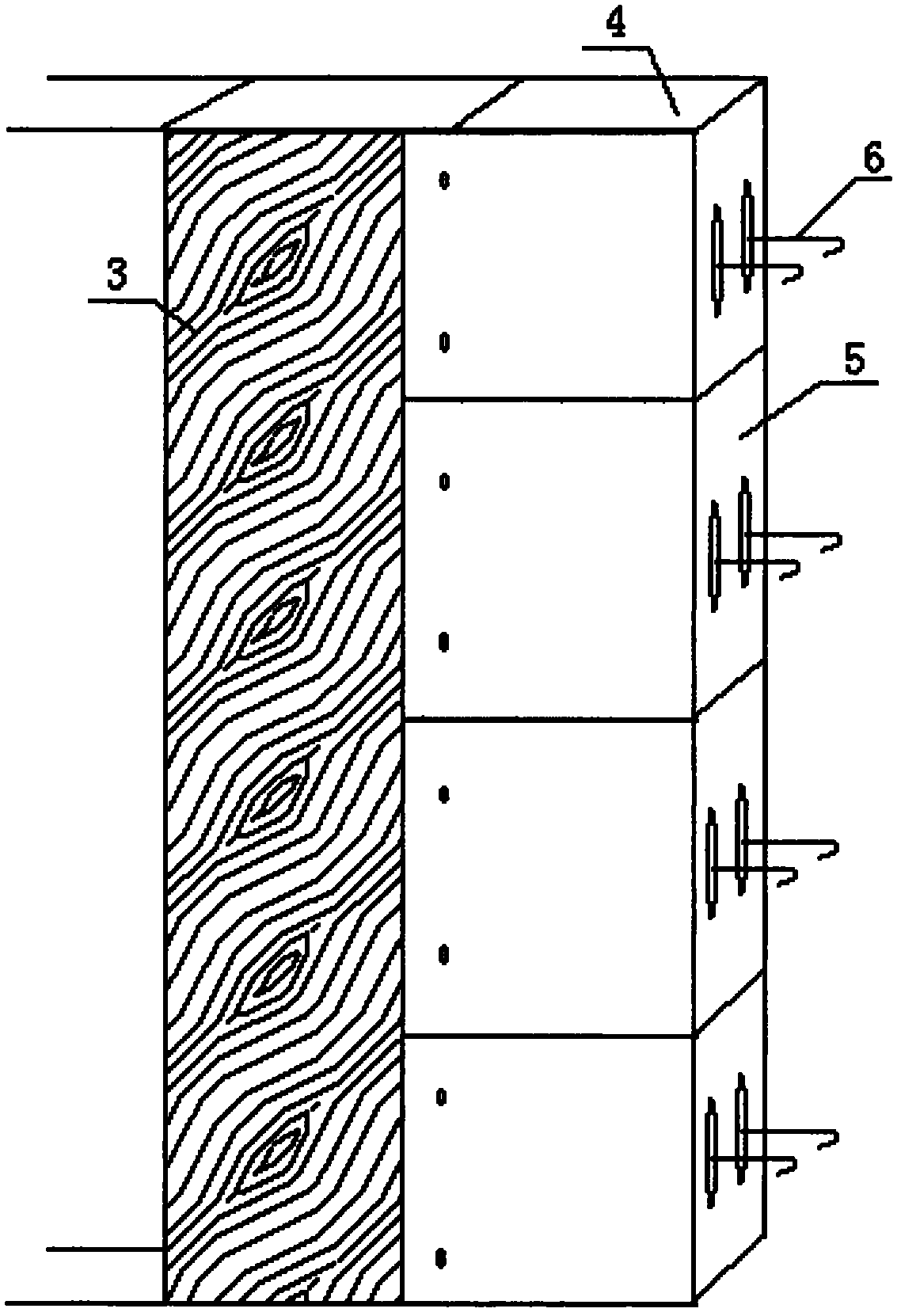 Rebar planting-free formwork erecting method for masonry construction and device thereof