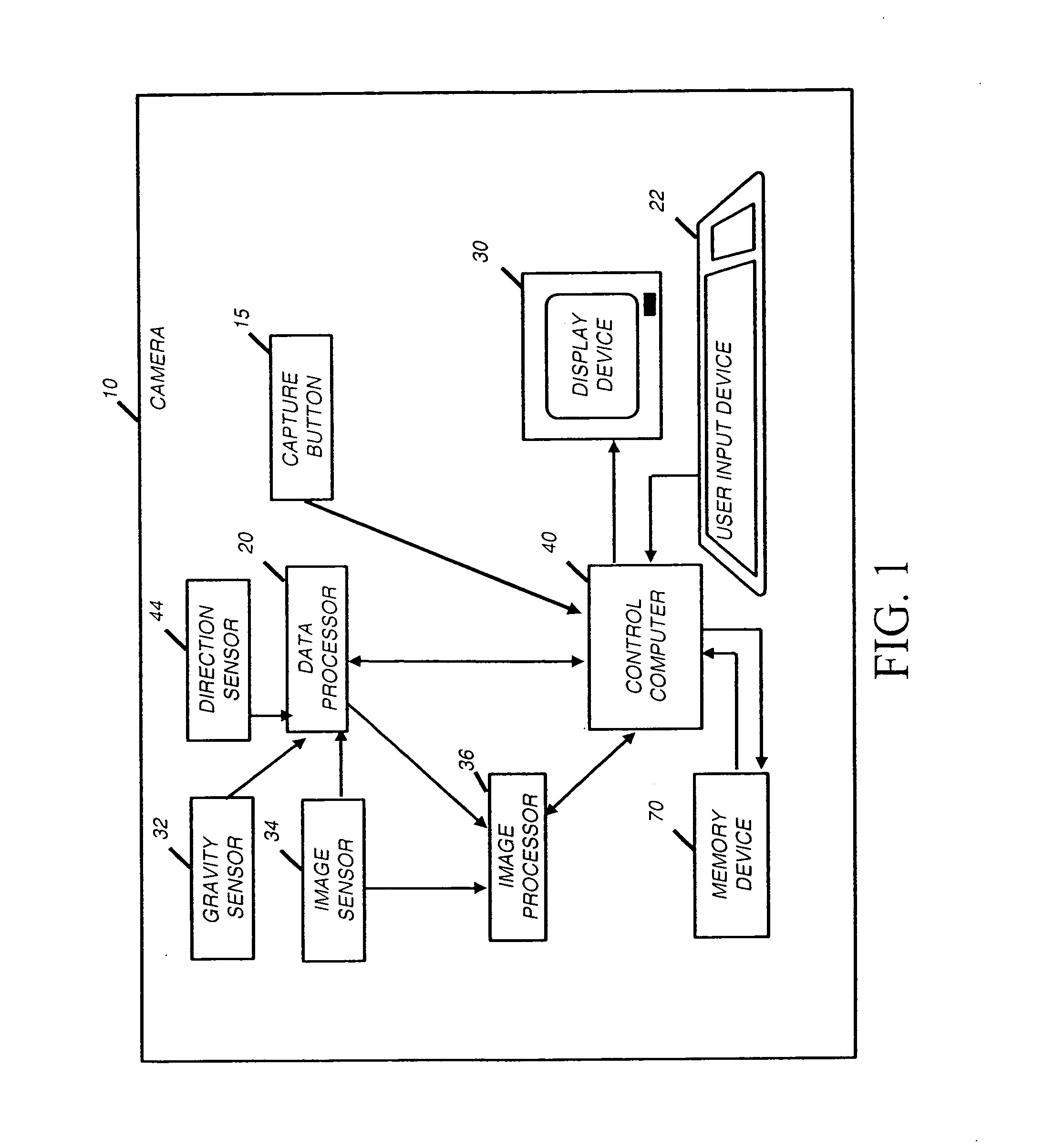 Image processing based on direction of gravity