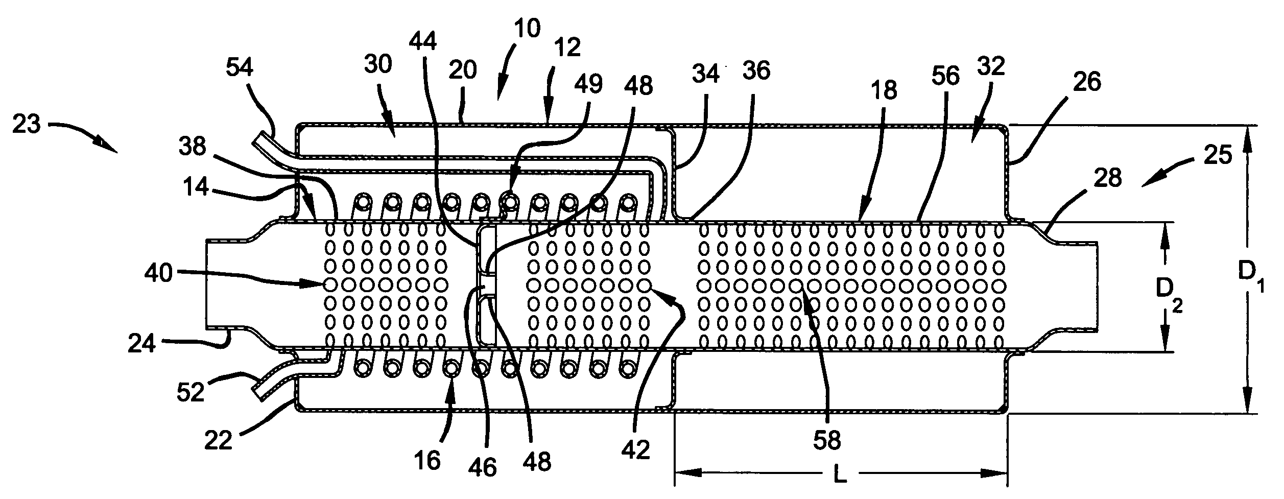 Combined muffler/heat exchanger