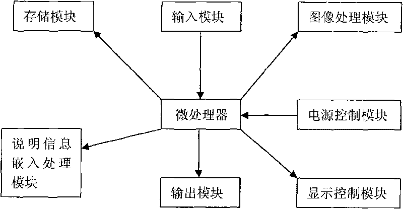 Camera capable of embedding descriptive information in photo