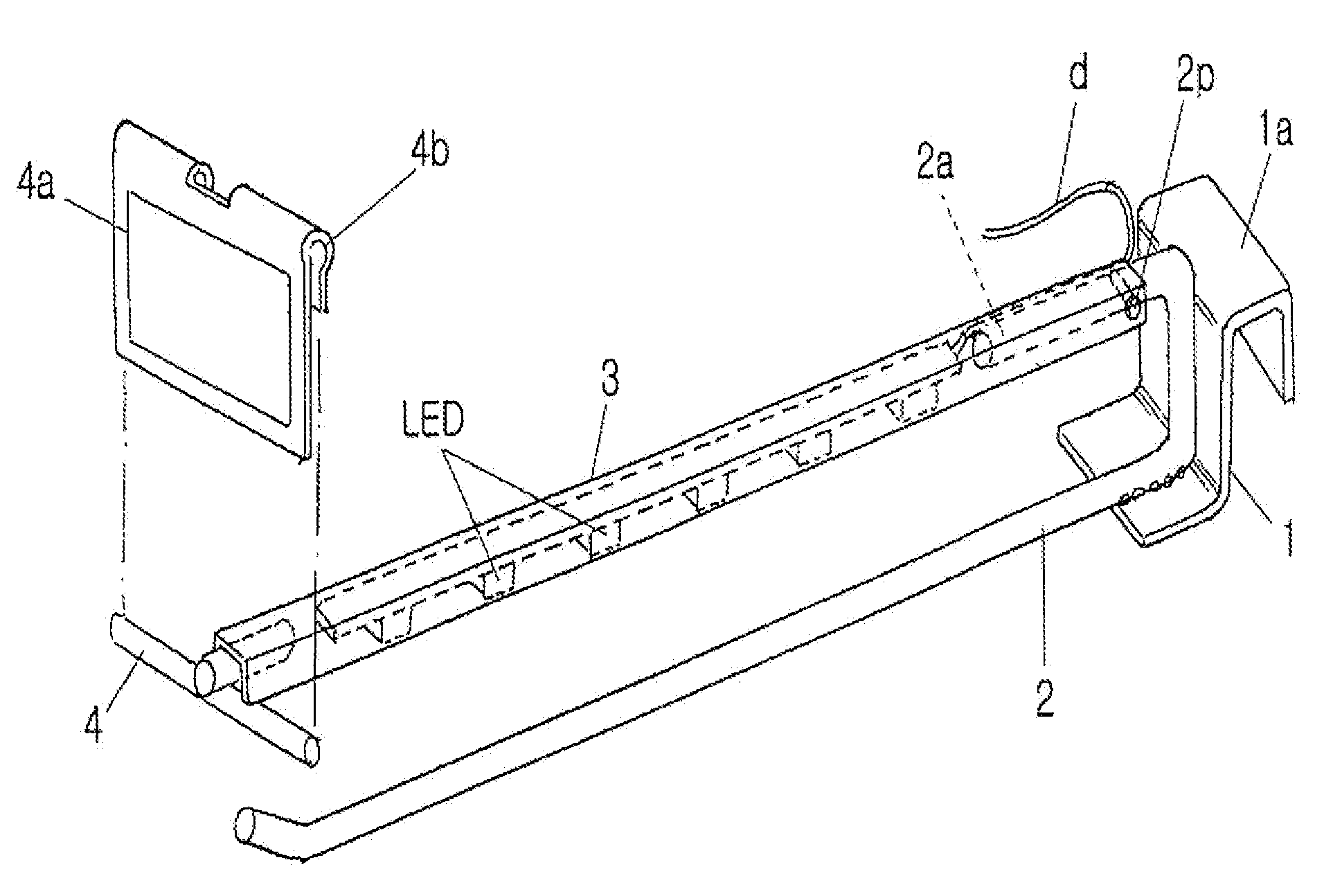 Hanger with a display light bar